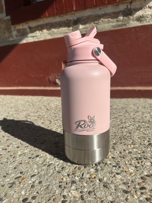 Roo Pet Mate – 32oz Insulated Water Bottle & Pet Bowl Set