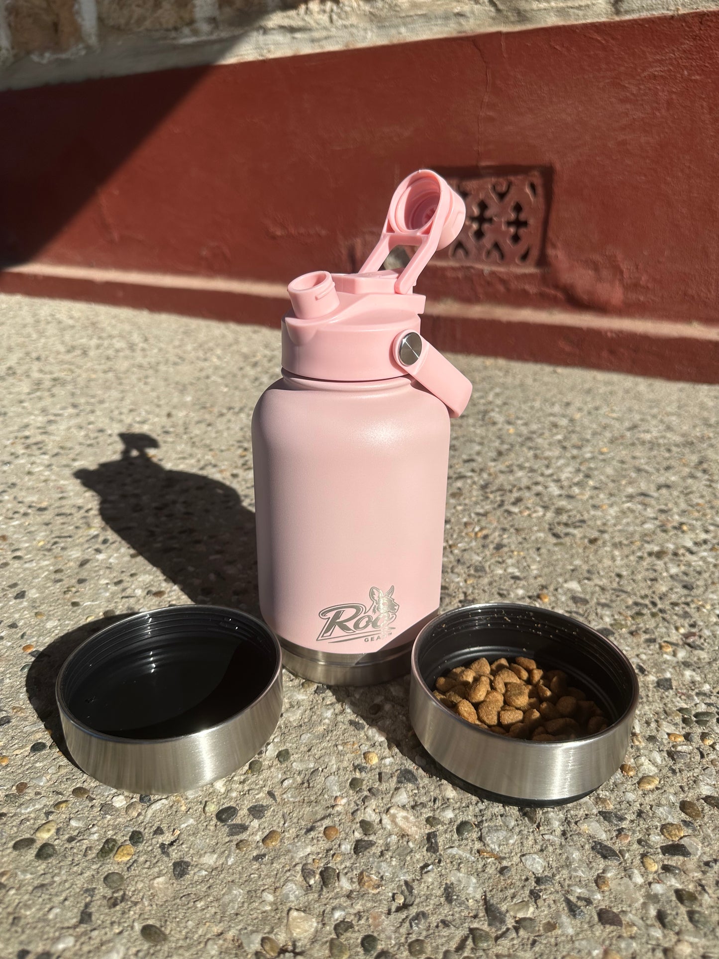 Roo Pet Mate – 32oz Insulated Water Bottle & Pet Bowl Set