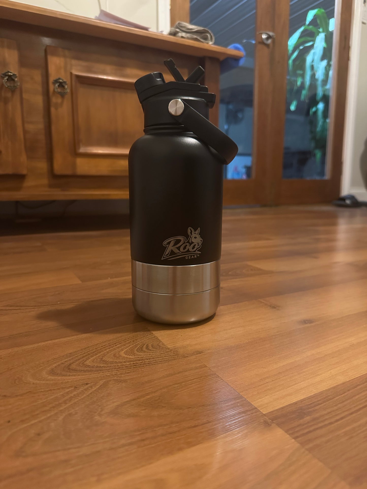 Roo Pet Mate – 32oz Insulated Water Bottle & Pet Bowl Set
